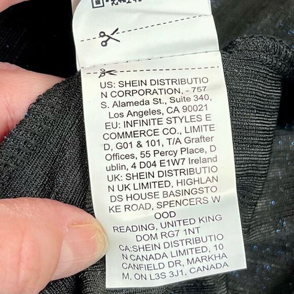 SHEIN Privé Surplice Neck Lantern Sleeve Bodycon Dress XL - Picture 10 of 11